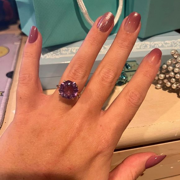 T&Co Amethyst Octagonal Silver Sparkler - Picture 3 of 4